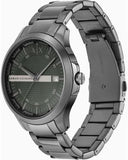 Armani Exchange Hampton Chronograph Grey Dial Grey Steel Strap Watch For Men - AX2135 Authentic Buy Shop Now