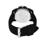 Armani Exchange Outerbanks Chronograph Black Dial Black Silicone Strap Watch For Men - AX1326 Authentic Buy Shop Now