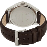 Armani Exchange Whitman Silver Dial Brown Leather Strap Watch For Men - AX2100 Authentic Buy Shop Now