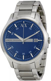 Armani Exchange Hampton Chronograph Blue Dial Silver Steel Strap Watch For Men - AX2132 Authentic Buy Shop Now