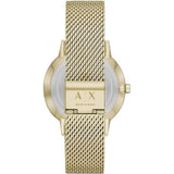 Armani Exchange Cayde Chronograph Black Dial Gold Mesh Strap Watch For Men - AX2715 Authentic Buy Shop Now