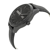 Armani Exchange Hampton Quartz Blue Dial Black Leather Strap Watch for Men - AX2411 Authentic Buy Shop Now