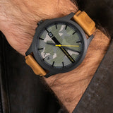 Armani Exchange Hampton Chronograph Green Dial Brown Leather Strap Watch For Men - AX2412 Authentic Buy Shop Now
