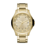 Armani Exchange Hampton Chronograph Gold Dial Gold Steel Strap Watch For Men - AX2415 Authentic Buy Shop Now