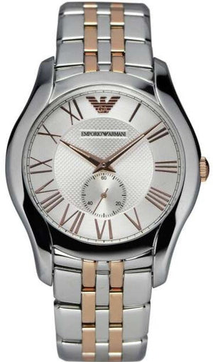 Emporio Armani Classic Quartz Silver Dial Two Tone Steel Strap Watch For Men - AR1824 Authentic Buy Shop Now