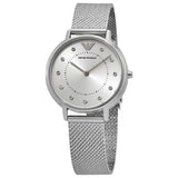 Emporio Armani Kappa Silver Dial Silver Mesh Bracelet Watch For Women - AR11128 Authentic Buy Shop Now