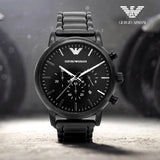 Emporio Armani Luigi Chronograph Black Dial Black Stainless Steel Watch For Men - AR1895 Authentic Buy Shop Now