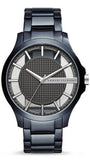 Armani Exchange Hampton Skeleton Grey Dial Blue Steel Strap Watch For Men - AX2401 Authentic Buy Shop Now