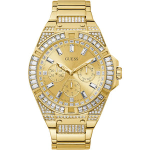 Guess Zeus Diamonds Gold Dial Gold Steel Strap Watch for Men - GW0209G2 Authentic Buy Shop Now