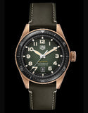 Tag Heuer Autavia Calibre 5 Automatic Olive Green Dial Green Leather Strap Watch for Men - WBE5190.FC8268 Authentic Buy Shop Now