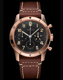 Breitling Avi 1953 Edition Black Dial Brown Leather Strap Watch for Men - RB0920131B1X1 Authentic Buy Shop Now
