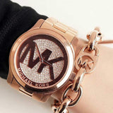 Michael Kors Runway Rose Gold Dial Rose Gold Steel Strap Watch for Women - MK5661 Authentic Buy Shop Now