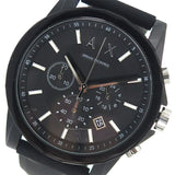 Armani Exchange Outerbanks Chronograph Black Dial Black Silicone Strap Watch For Men - AX1326 Authentic Buy Shop Now