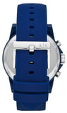 Armani Exchange Outerbanks Chronograph Blue Dial Blue Silicone Strap Watch For Men - AX1327 Authentic Buy Shop Now