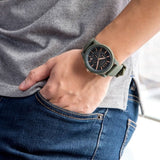 Armani Exchange Outerbanks Chronograph Black Dial Black Silicone Strap Watch For Men - AX1348 Authentic Buy Shop Now