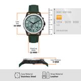 Armani Exchange Banks Chronograph Green Dial Green Leather Strap Watch For Men - AX1725 Authentic Buy Shop Now
