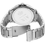 Armani Exchange Hampton Chronograph Blue Dial Silver Steel Strap Watch For Men - AX2132 Authentic Buy Shop Now