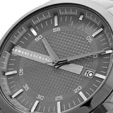 Armani Exchange Hampton Chronograph Grey Dial Grey Steel Strap Watch For Men - AX2135 Authentic Buy Shop Now