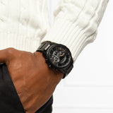 Armani Exchange Banks Chronograph Black Dial Black Steel Strap Watch For Men - AX1722 Authentic Buy Shop Now