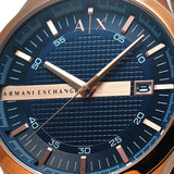 Armani Exchange Hampton Chronograph Blue Dial Brown Leather Strap Watch For Men - AX2172 Authentic Buy Shop Now
