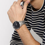 Armani Exchange Hampton Chronograph Black Dial Silver Steel Strap Watch For Men - AX2179 Authentic Buy Shop Now