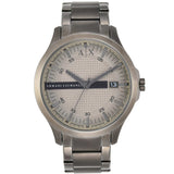 Armani Exchange Hampton Chronograph Grey Dial Grey Steel Strap Watch For Men - AX2135 Authentic Buy Shop Now