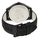 Armani Exchange Hampton Chronograph Black Dial Black Leather Strap Watch For Men - AX2400 Authentic Buy Shop Now
