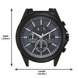 Armani Exchange Drexler Chronograph Black Dial Black Steel Strap Watch For Men - AX2639 Authentic Buy Shop Now