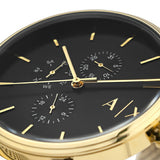 Armani Exchange Cayde Chronograph Black Dial Gold Mesh Strap Watch For Men - AX2715 Authentic Buy Shop Now