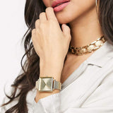 Armani Exchange Lola Quartz Gold Dial Gold Mesh Strap Watch For Women - AX5801 Authentic Buy Shop Now