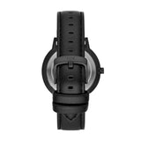 Armani Exchange Cayde Analog Black Dial Black Leather Strap Watch For Men - AX7120 Authentic Buy Shop Now