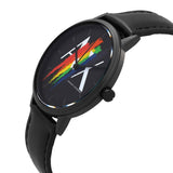 Armani Exchange Cayde Analog Black Dial Black Leather Strap Watch For Men - AX7120 Authentic Buy Shop Now