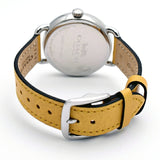 Coach Delancey White Dial Yellow Leather Strap Watch for Women - 14502882 Authentic Buy Shop Now