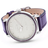 Coach Delancey White Dial Purple Leather Strap Watch for Women - 14502886 Authentic Buy Shop Now