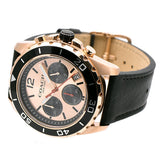 Coach Kent Chronograph Rose Gold Dial Black Leather Strap Watch for Men - 14602559 Authentic Buy Shop Now