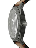 Fossil Machine Chronograph Black Dial Brown Leather Strap Watch for Men - FS5234 Authentic Buy Shop Now