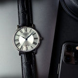 Tissot Carson Premium Silver Dial Black Leather Strap Watch For Men - T122.410.16.033.00 Authentic Buy Shop Now