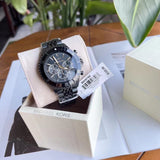 Michael Kors Bayville Chronograph Black Dial Black Steel Strap Watch For Men - MK8750 Authentic Buy Shop Now