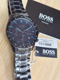 Hugo Boss Trophy Black Dial Black Steel Strap Watch for Men - 1513675 Authentic Buy Shop Now