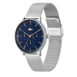 Lacoste Club Multifunction Blue Dial Silver Mesh Strap Watch for Men - 2011228 Authentic Buy Shop Now