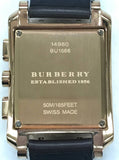 Burberry Heritage Chronograph Square Grey Dial Brown Leather Strap Watch for Men - BU1566 Authentic Buy Shop Now
