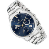 Maserati Ricordo Chronograph Blue Dial Silver Steel Strap Watch For Men - R8873633001 Authentic Buy Shop Now