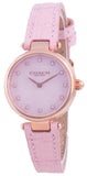 Coach Hayley Mother of Pearl Pink Dial Pink Leather Strap Watch for Women - 14503537 Authentic Buy Shop Now