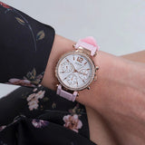 Guess Solstice Diamonds White Dial Pink Rubber Strap Watch For Women - GW0113L4 Authentic Buy Shop Now