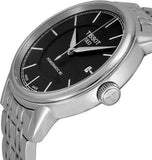Tissot Classic Carson Powermatic 80 Black Dial Silver Steel Strap Watch For Men - T085.407.11.051.00 Authentic Buy Shop Now