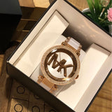 Michael Kors Parker White Dial Two Tone Steel Strap Watch for Women - MK6365 Authentic Buy Shop Now