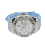 Guess Limelight Crystals White Dial Blue Rubber Strap Watch for Women - W1053L5 Authentic Buy Shop Now