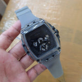 Guess Phoenix Multifunction Black Dial Grey Silicone Strap Watch For Men - GW0203G9 Authentic Buy Shop Now