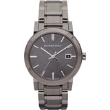 Burberry The City Grey Dial Gunmetal Steel Strap Watch for Men - BU9007 Authentic Buy Shop Now