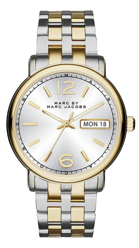 Marc Jacobs Fergus Silver Dial Two Tone Steel Strap Watch for Women - MBM3426 Authentic Buy Shop Now